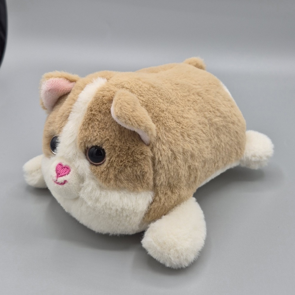 Walmart‎ Corgi Dog Chubby Heart Nose Plush Stuffed Animal Valentine's Day 6"